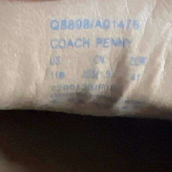 Coach women’s pewter penny loafer flats shoes - Picture 12 of 12